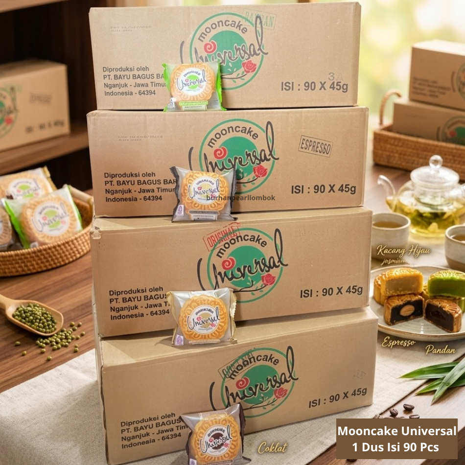 MIX 4 RASA Mooncake Universal Isi 90 Pcs - Kue Bulan Lembut & Higienis