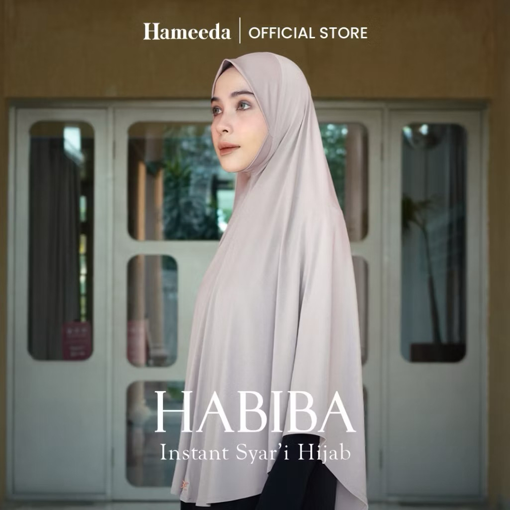 Preloved Hameeda Habiba Instant Syari Mauve Lite