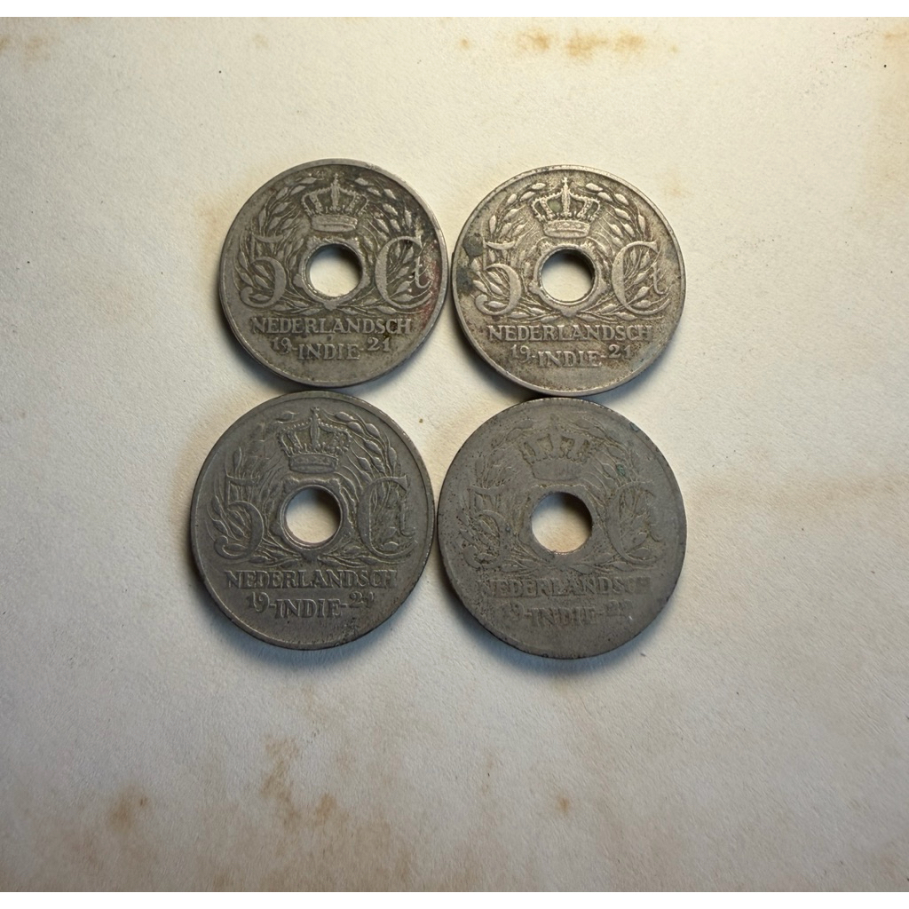 5 cent bolong Nederland Indie Nikel