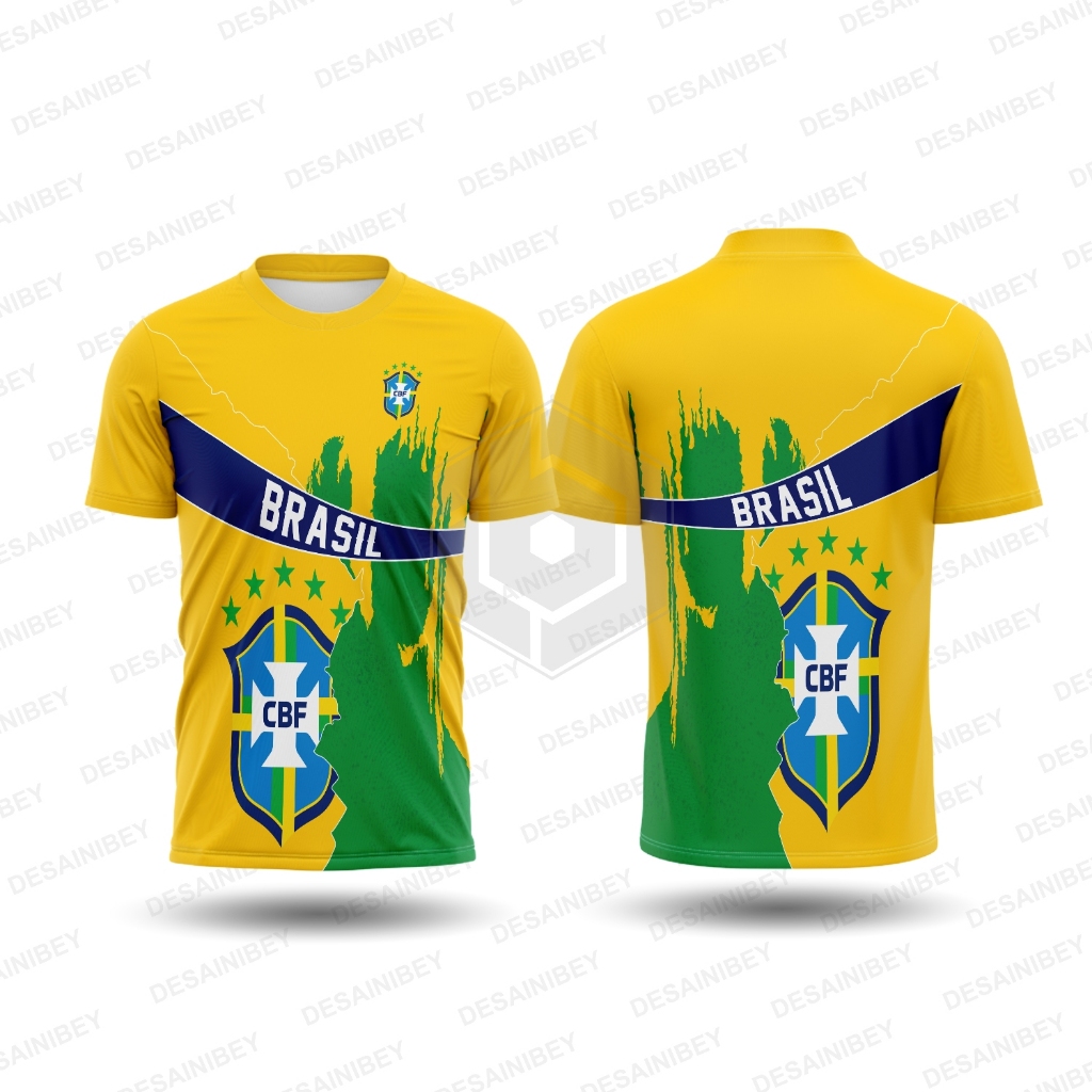 Baju Kaos Jersey Piala Dunia Brasil / Jersey Brasil Fullprint Art-01