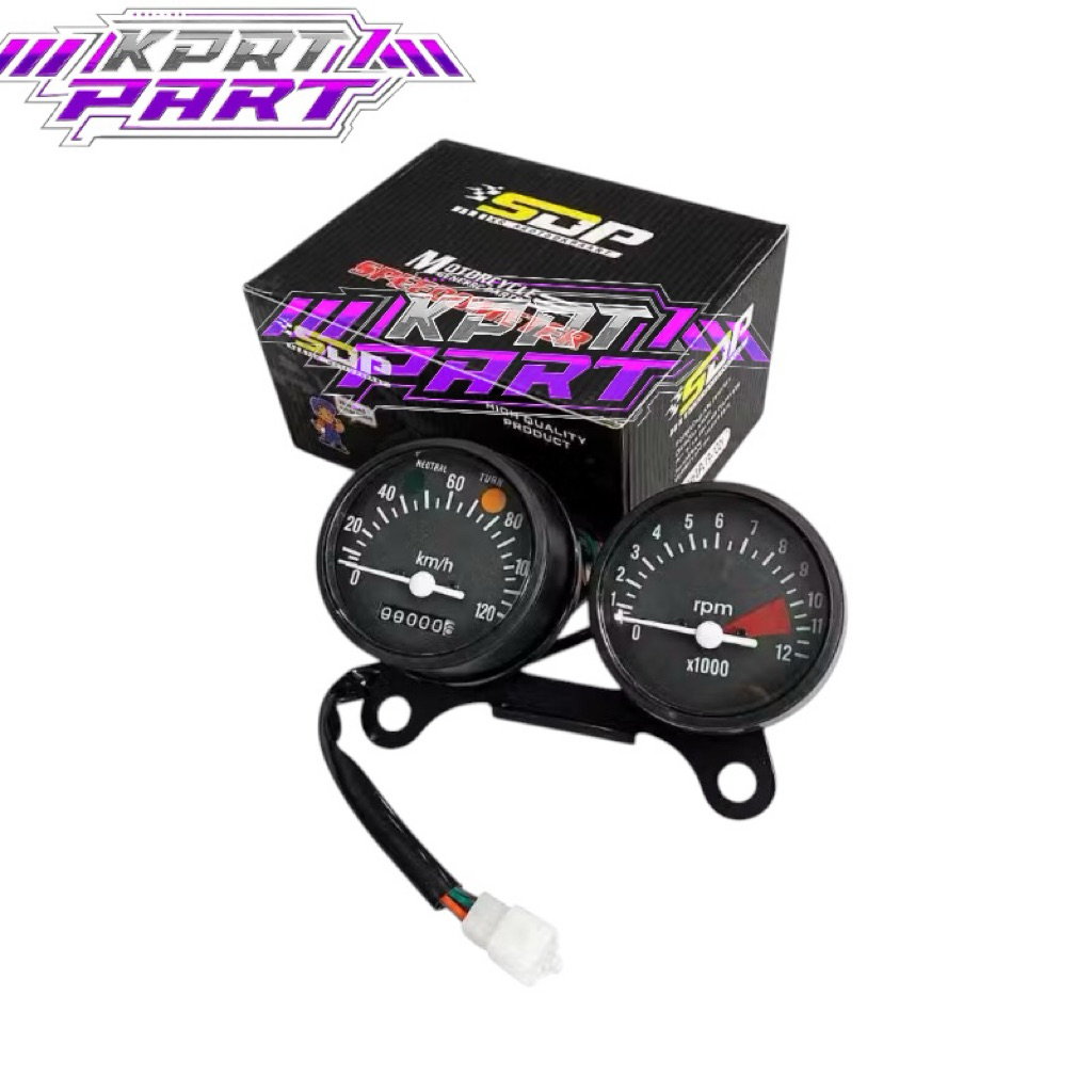 Speedometer CB125 SDP Set (Spedo + RPM) – Full Set Meter Motor Klasik Universal Retro