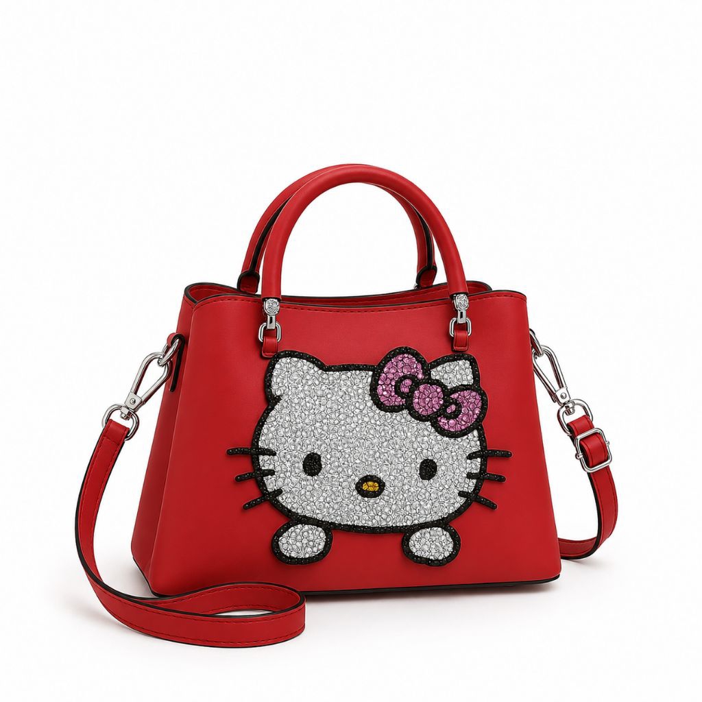 SQL SHOP Tas wanita Hello Kitty bling | Tas selempang wanita kekinian
