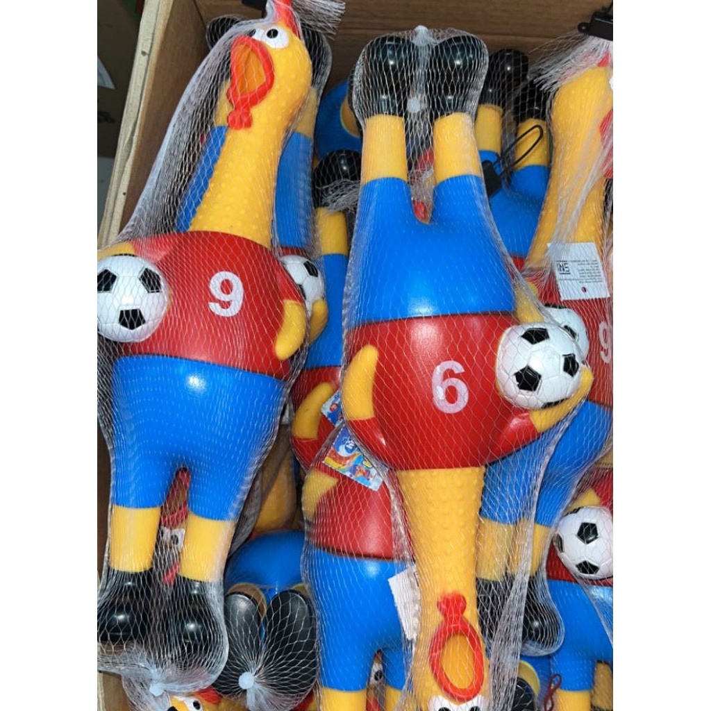 1 Pcs Mainan Ayam Piala Dunia Pencet Bunyi Warna Random