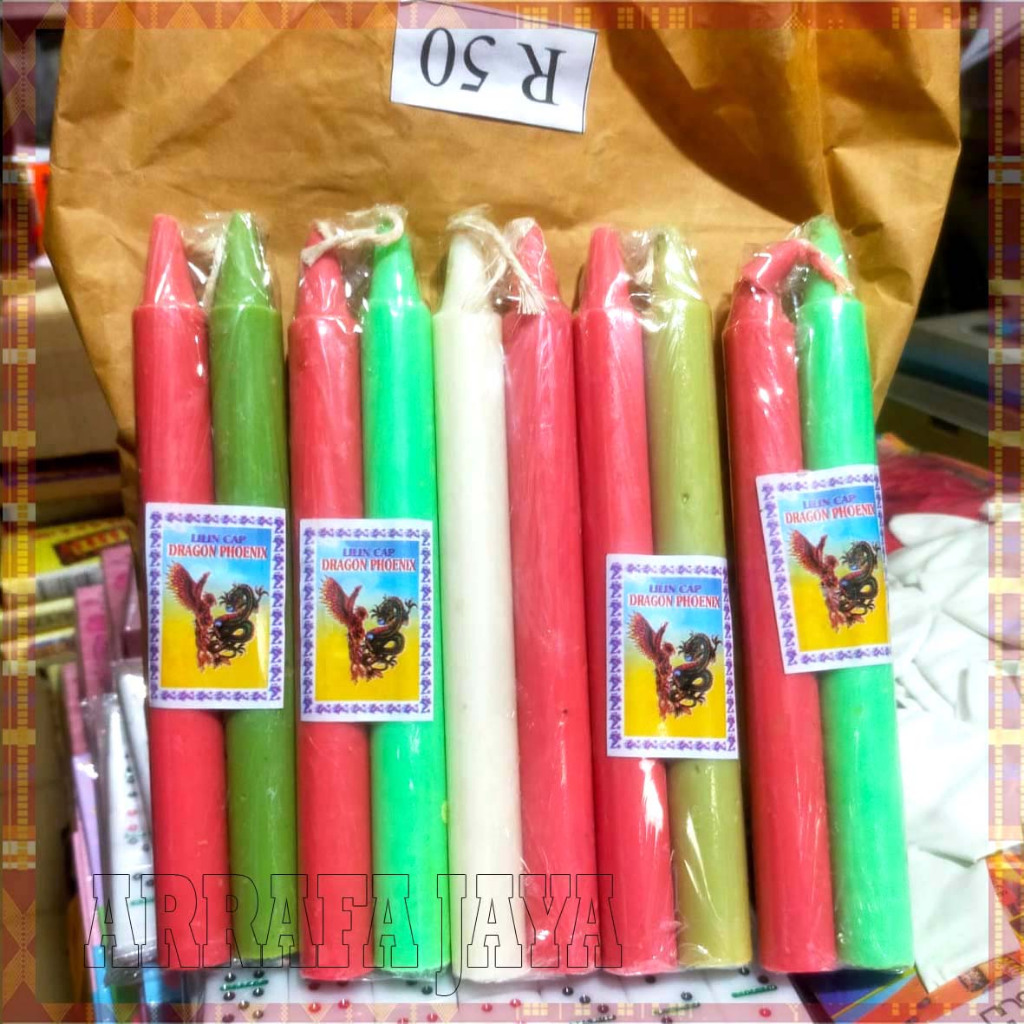 (1 psg ) Lilin R 50 Cap DRAGON PHOENIX isi 2 pcs