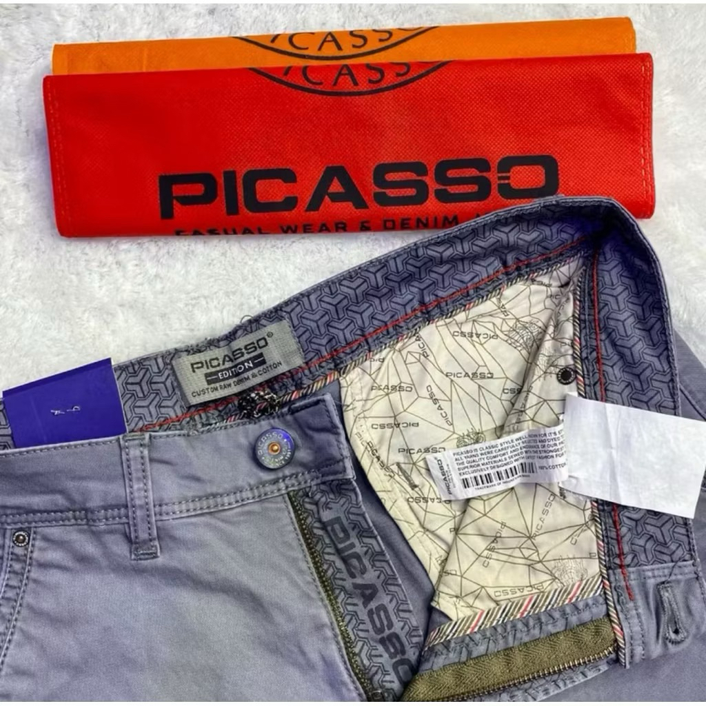 PICASSO KATUN Celana Katun Panjang Picasso Original /chinos Pria Stretch Slimfit Distro Casual
