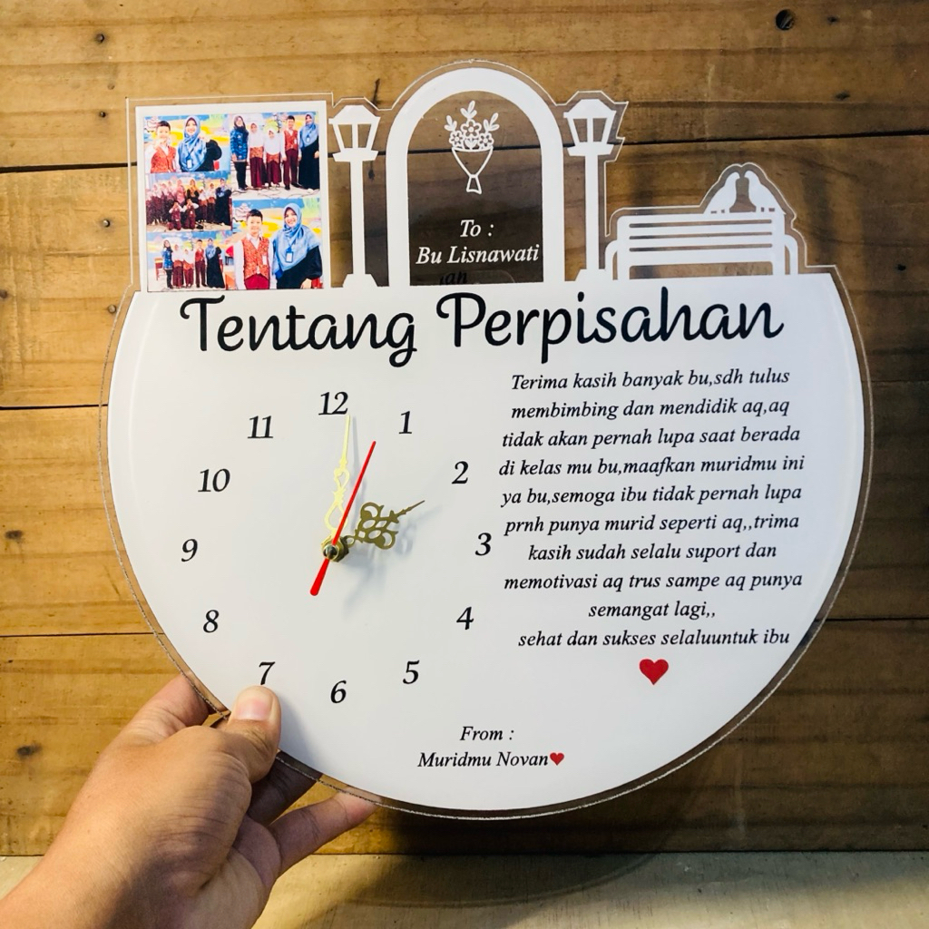 Kenang-kenangan Untuk Guru Jam Dinding Custom