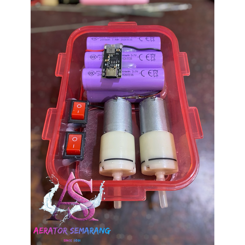 Aerator USB 2 Lubang 2 Dinamo, 12.000 mAh