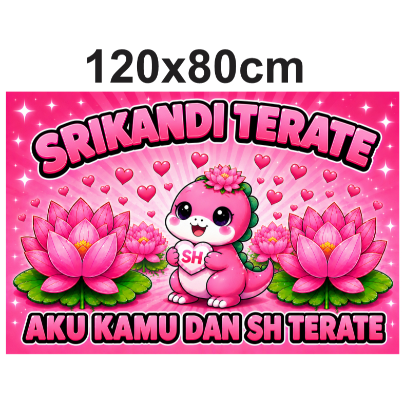 bendera SH Terate 120x80cm bisa custom tulisan