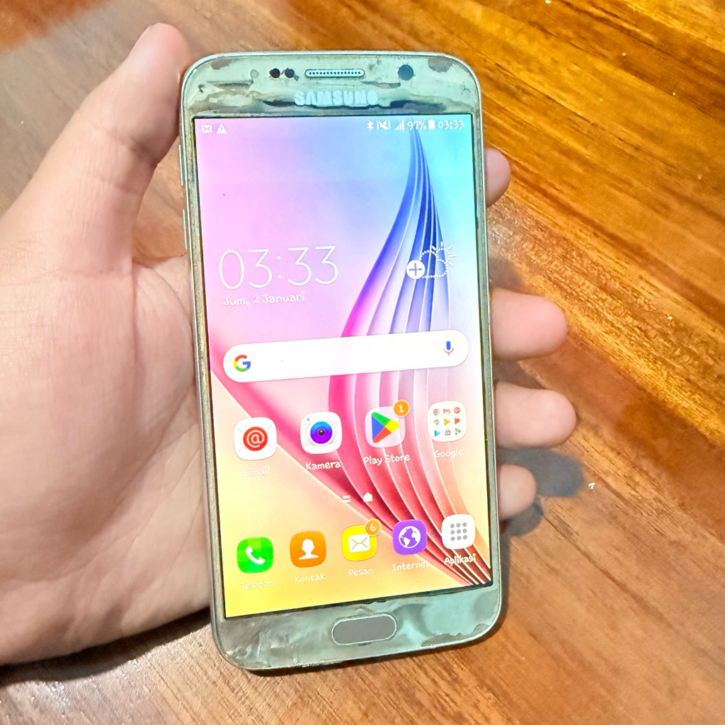 SAMSUNG S6 FLAT 3/32 SECOND NORMAL MINUS FISIK SAJA DEPAN MAKLUM FLAGSHIP LAWAS