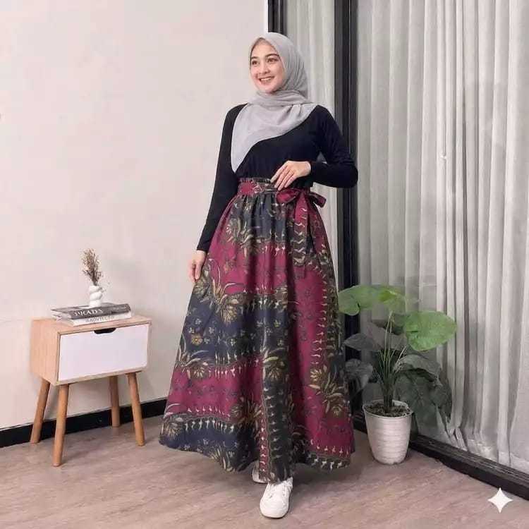 rok batik modern//rok payung batik//rok batik payung bahan jatuh