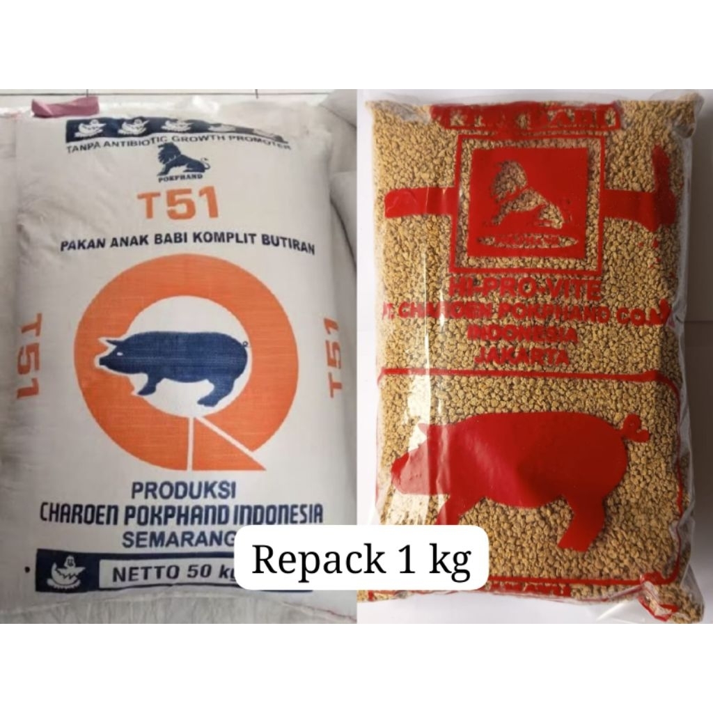 PAKAN BABI PUR BABI T51 PER KG (REPACK)