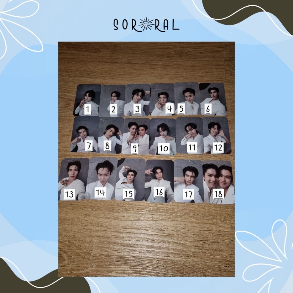 Photocard Kim, Fifa, Otto, Teetee, Ryujin, Park, Tommy, Phupha, NetJJ, Thomas, Zee, James, Tutor, La
