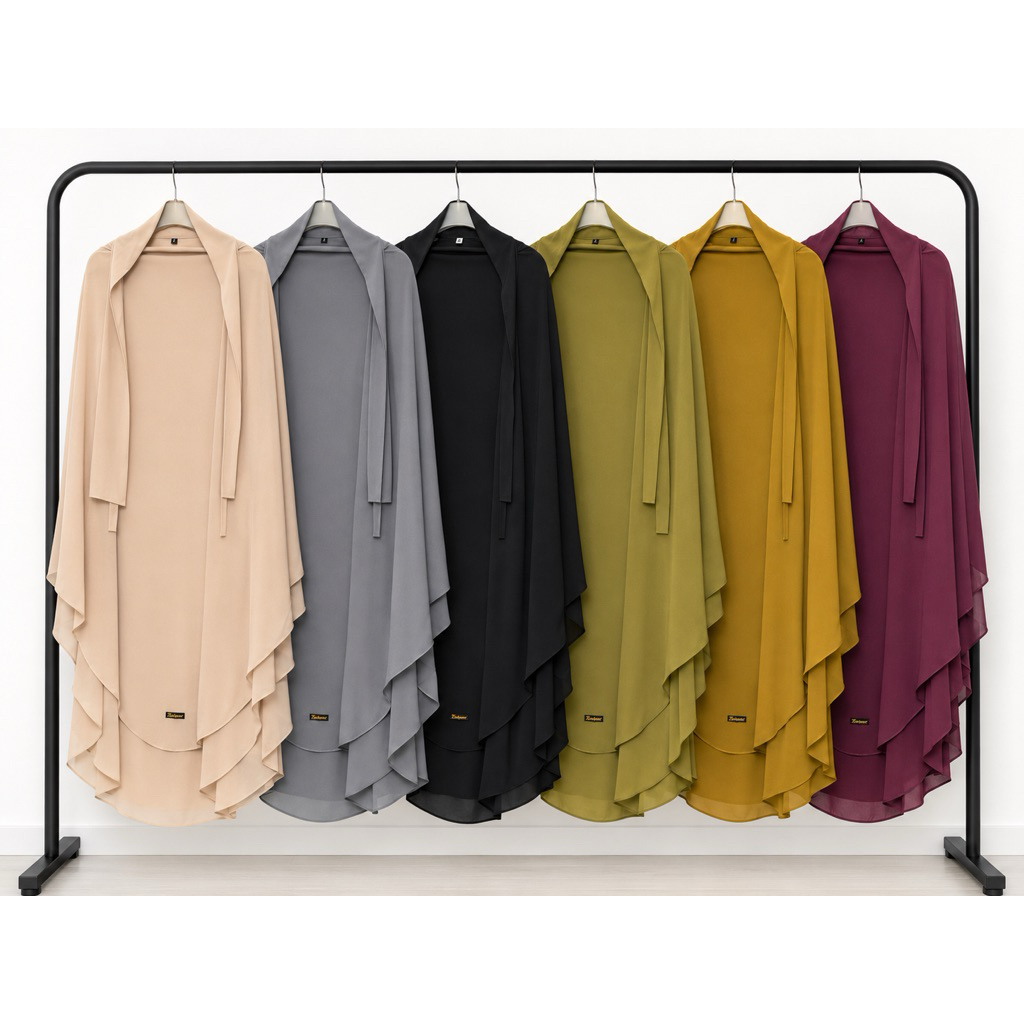 [ DEFECT SALE ] Nazwa Poni French Khimar by Xavieer Babydoll Umrah Haji