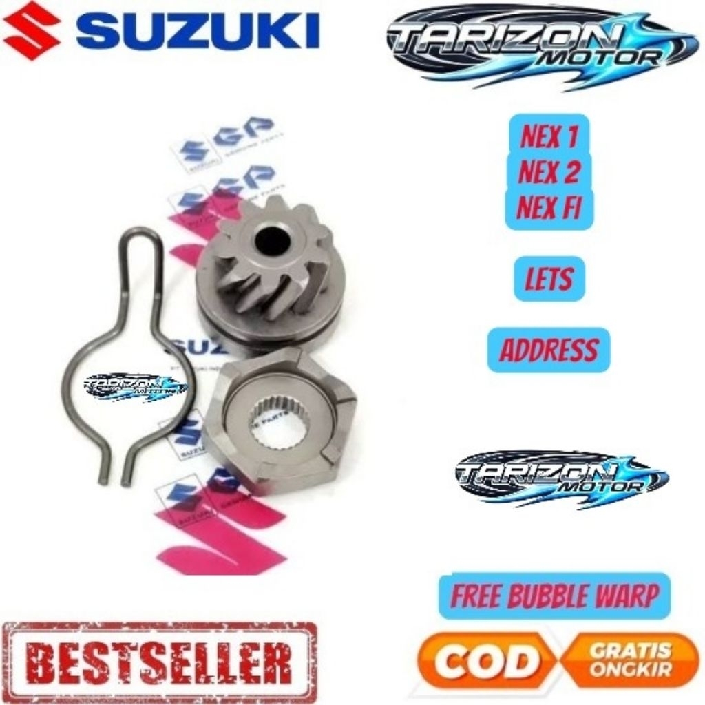 GIGI PINION NEX 1 NEX 2 NEX FI ADDRESS LETS PINION SUZUKI NEX