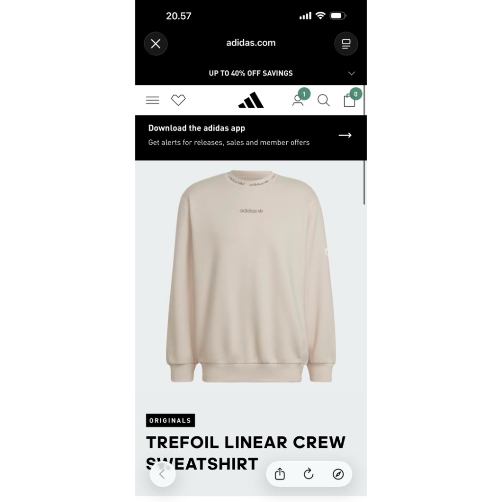 crewneck adidas center logo