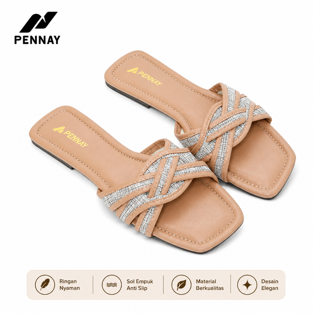 PENNAY Mirella Sandal Wanita Teplek