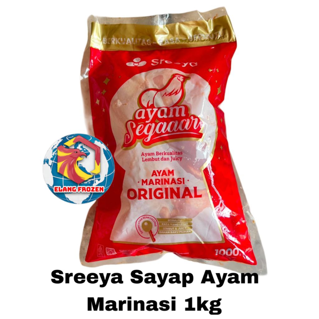 Sreeya Saya Ayam Marinasi Original - Sreeya Chicken Wings Drumstick Marinasi Original 1kg