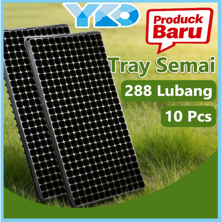 10 PCS Tray Semai 288 Lubang Potray 0.8mm Seedling Tray Dulang Benih Berkualitas Tinggi
