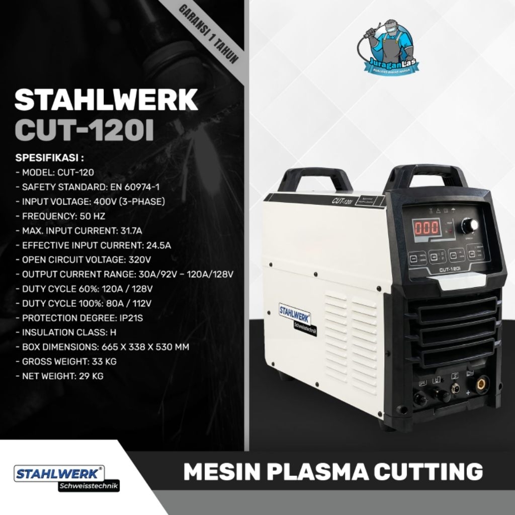 Mesin Las Plasma Cutting Cut 120 Stahlwerk Mesin Las Potong Plasma Cutting Cut-120A