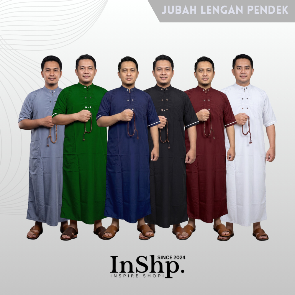 Jubah Pria Lengan Pendek Bestseller / GROSIR jubah pria lengan pendek