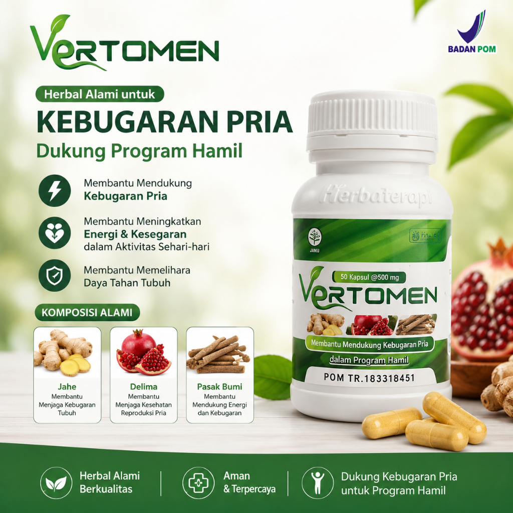 Vertomen obat herbal kesuburan pria Original