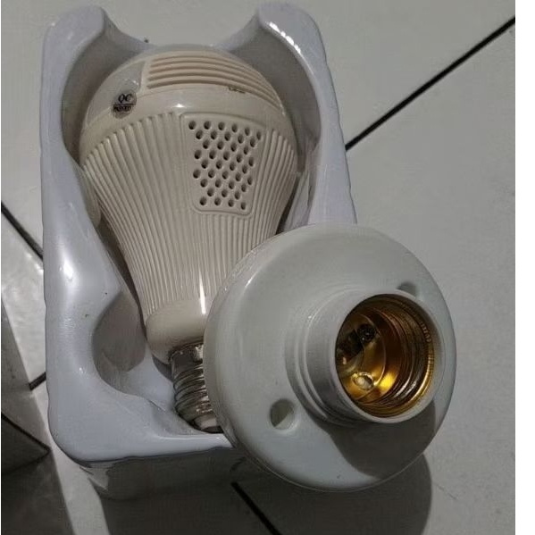 Cctv lampu bulb camera wireless vr panoramic wireless 2 mp real high quality