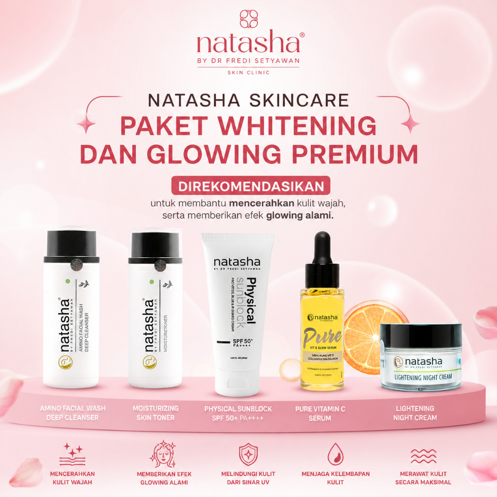 NATASHA SKINCARE PAKET  WHITENING DAN GLOWING PREMIUM