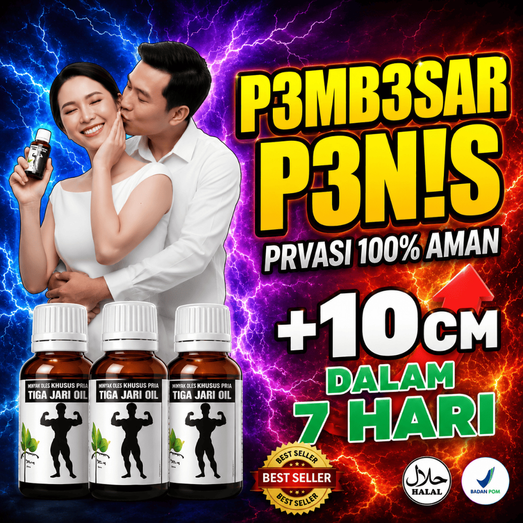 TIGA JARI Minyak PEMBESARPENIS Pria BPOIM Oles Tradisional Ampuh Permanen
