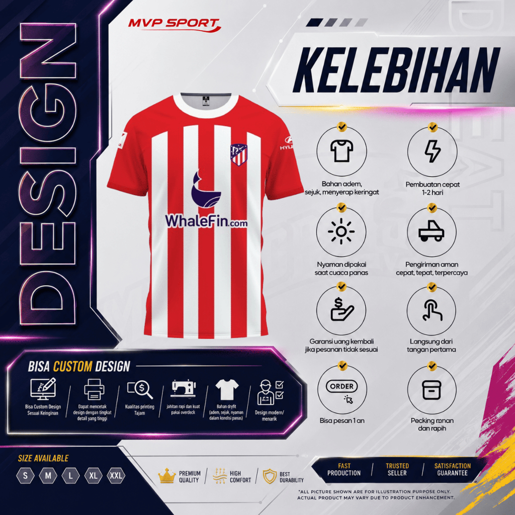 JERSEY ATLETICO MADRID HOME 23-24 CELANA BIRU FREE CUSTOM UNTUK ANAK DAN DEWASA