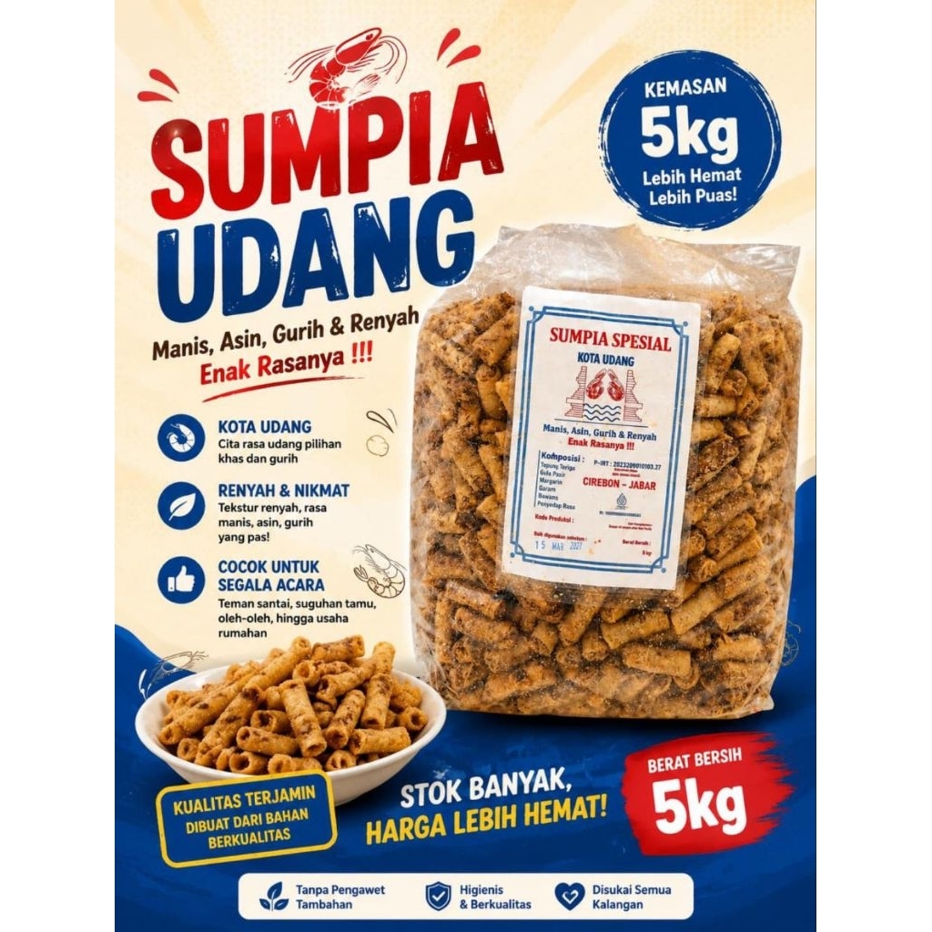 Sumpia udang 1 ball isi 5kg
