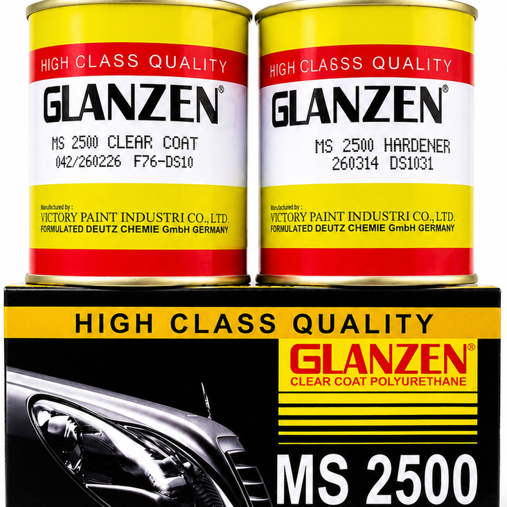 Clear BLINKEN GLANZEN PU MS 2500 0,5 Liter Clear Coat Anti Gores Mobil Gloss Pengkilap Clear Glanzen
