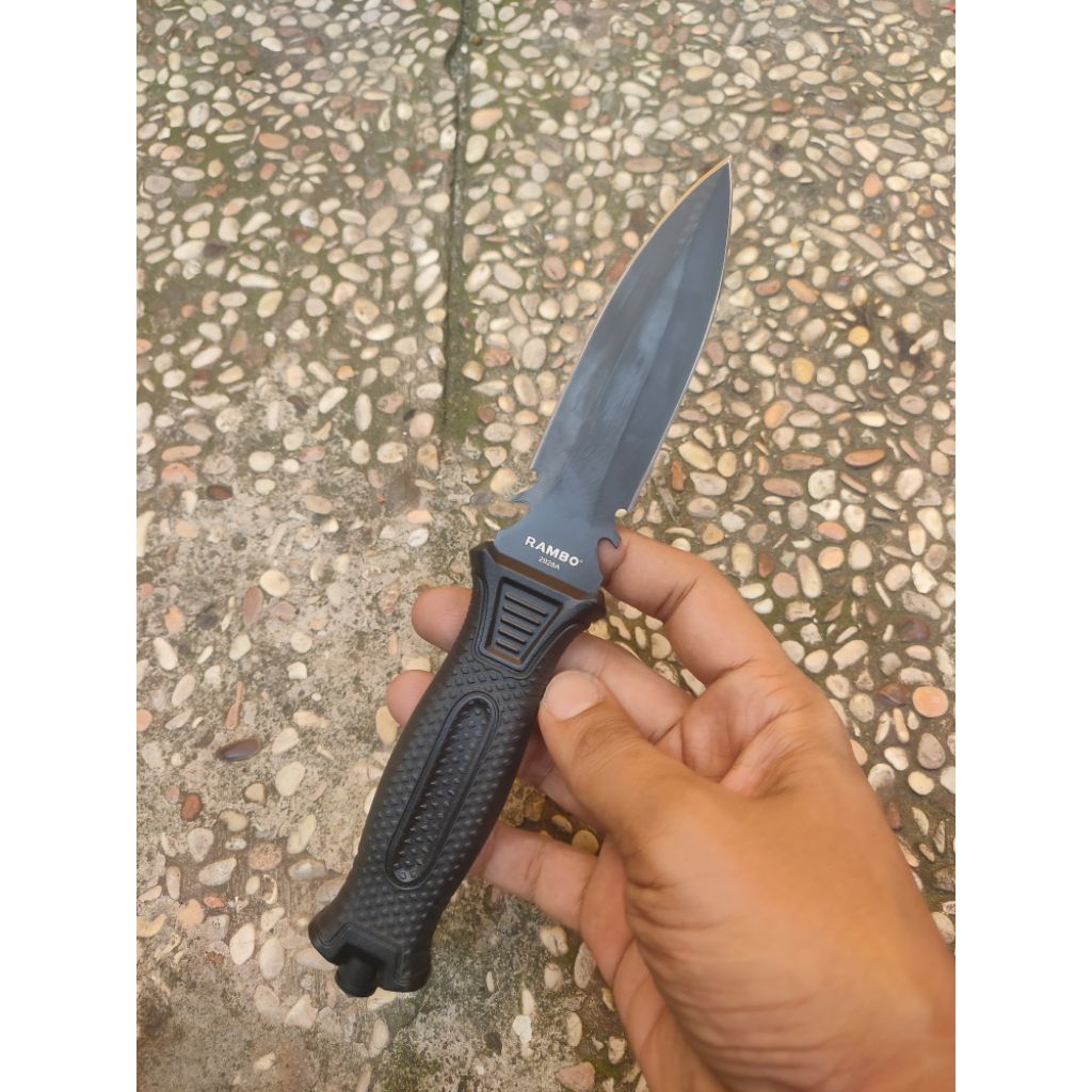 Pisau Survival Rambo 2928A Outdoor Bushcraft Import