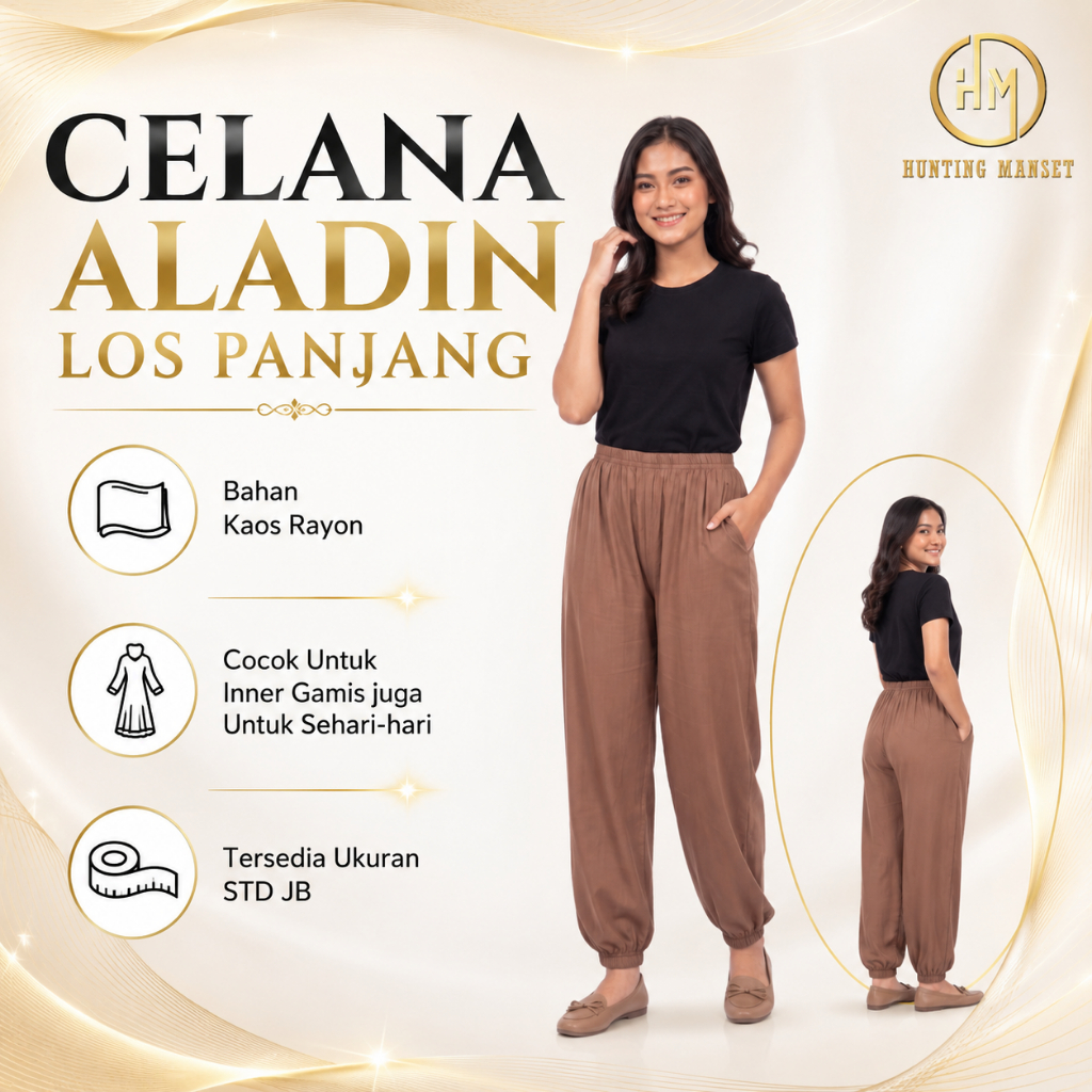 Celana Aladin Los Panjang Standar Celana Dalaman Gamis Celamis Panjang Murah