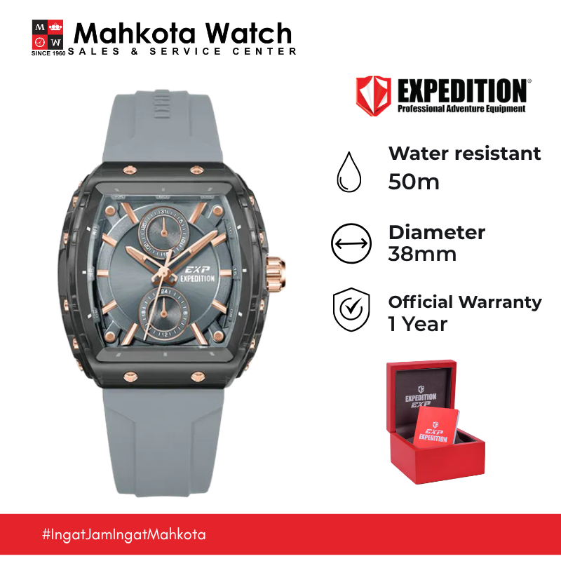 JAM TANGAN WANITA EXPEDITION E6814 E 6814 MF GREY ORIGINAL