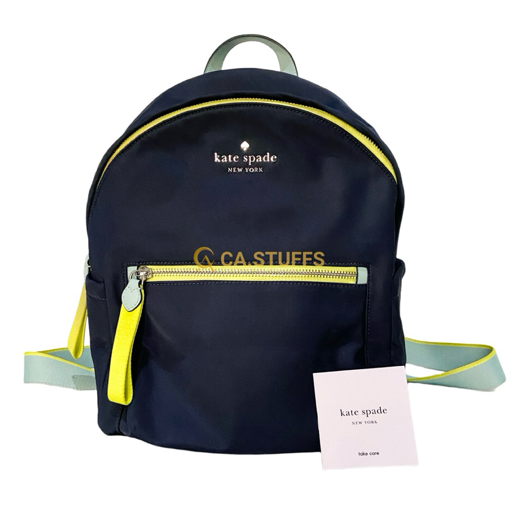 Preloved Kate Spade KS Chelsea Colorblock Nylon Medium Backpack Blazer Blue