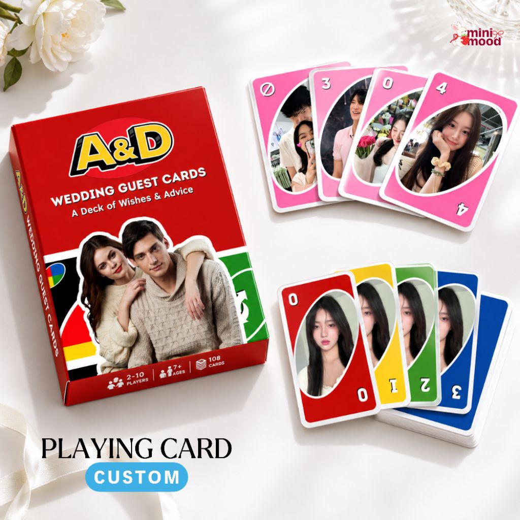 Custom Kartu Uno by Minimood.co | Playing Card Photocard Kartu Permainan Flashcard Edukasi Gift Idea