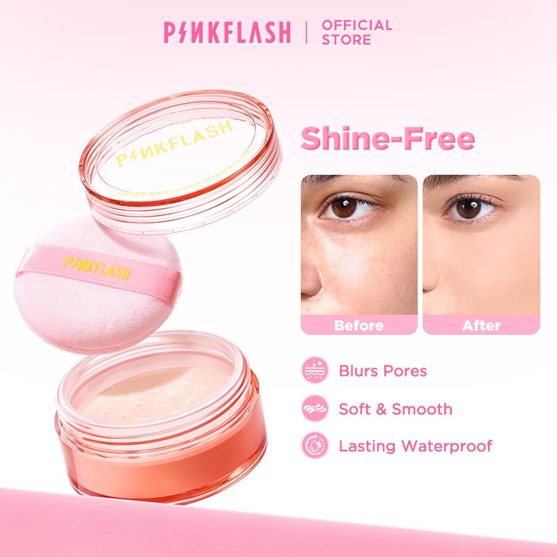 PINKFLASH Soft Shine-Free Loose Powder Matte Tahan lama Flawless