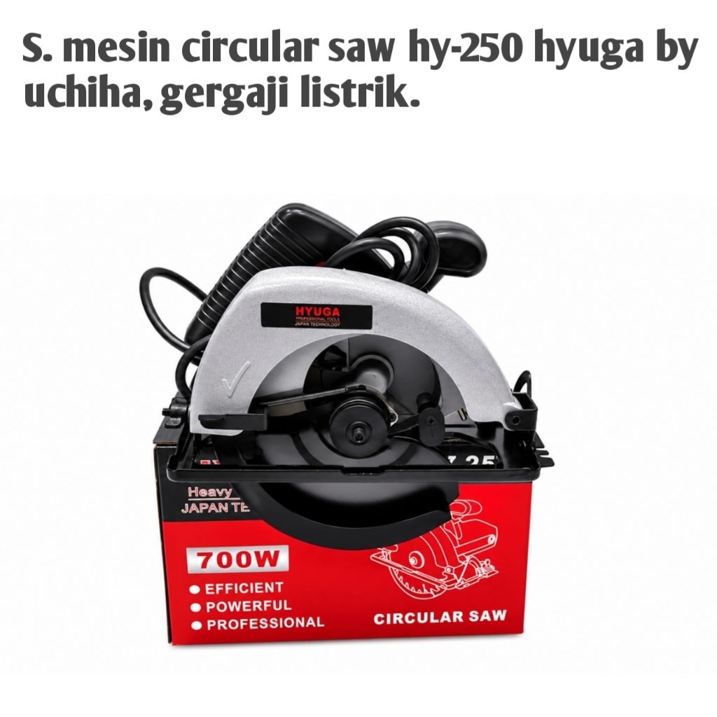 Mesin Gergaji Kayu Hyuga HY-250 Circular Saw 700W Japan Technology