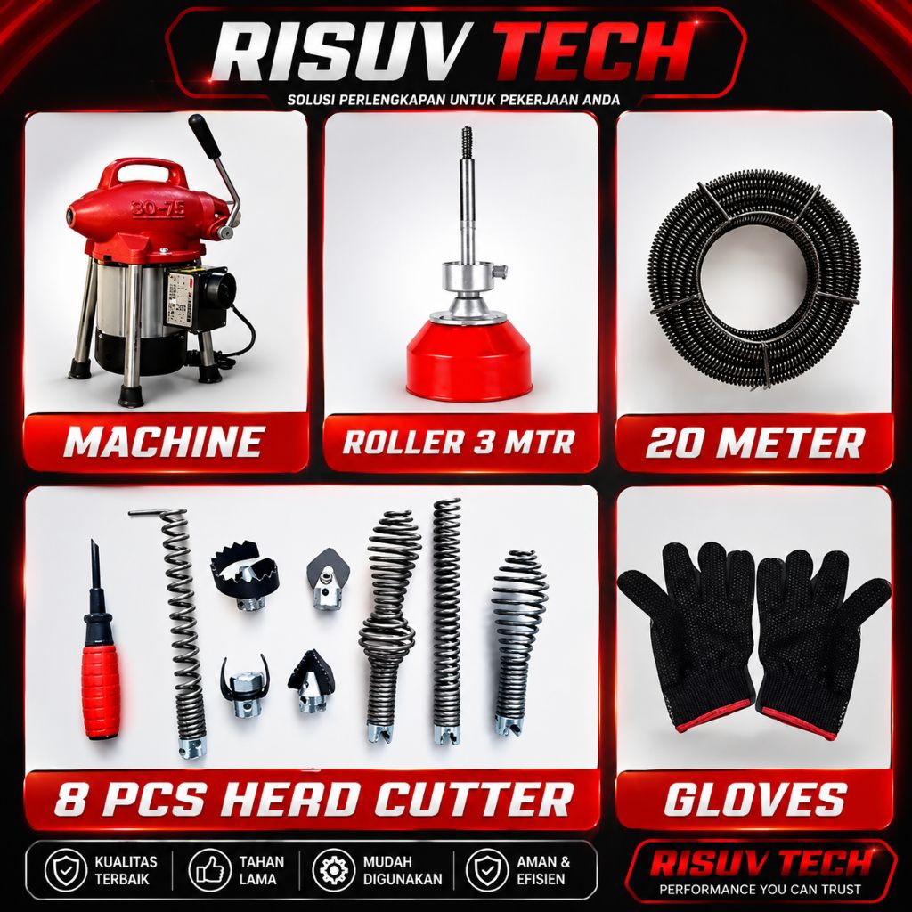 Solusi Saluran Mampet Mesin Bor Ridgid Drain Cleaner Pembersih - Mesin Bor-2031