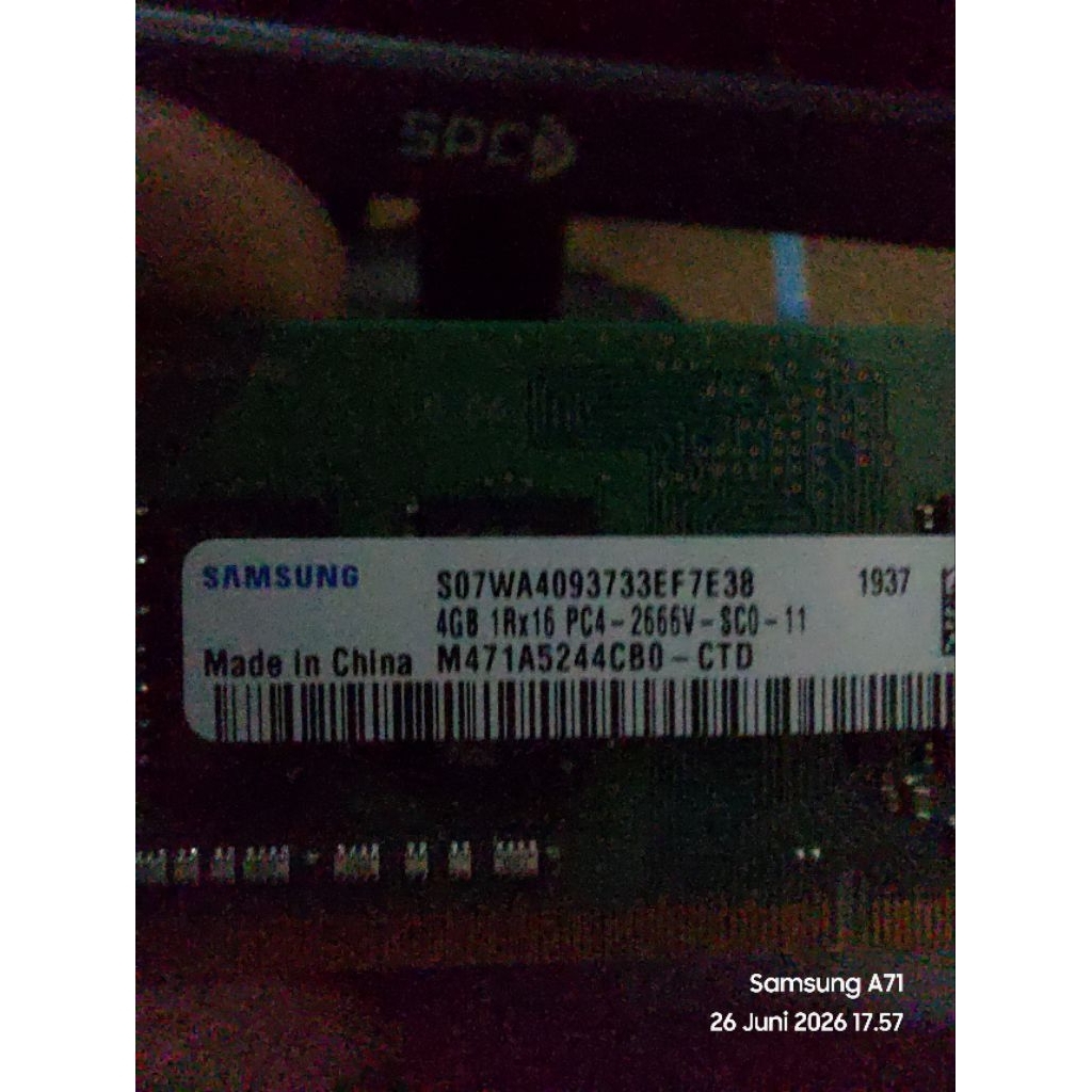 RAM SODIM PC4 DDR4 2666 Mhz Second bekas Original copotan