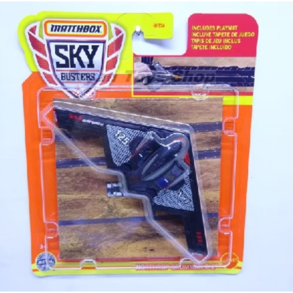 Mainan Diecast Matchbox Northrop Grumman B-2 Spirit Hitam