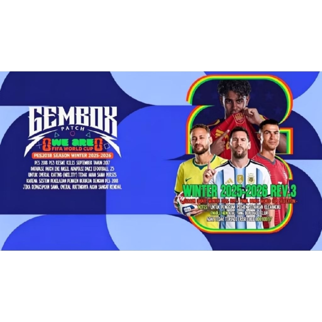 PES 2026 GEMBOX PATCH WINTER PS3 REV 3