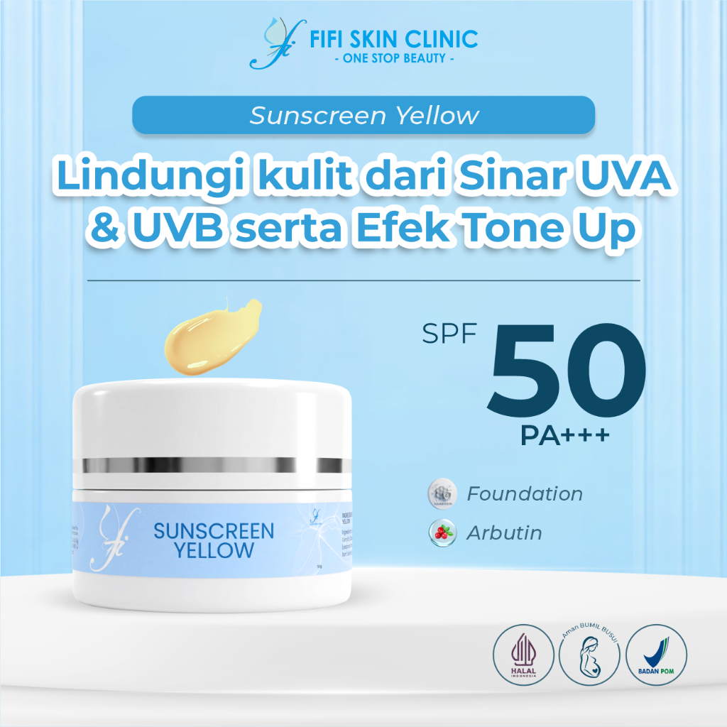 FI Sunscreen Yellow dr Fifi Festiany FIFI SKIN CLINIC / Krim Siang Glowing Kulit Normal