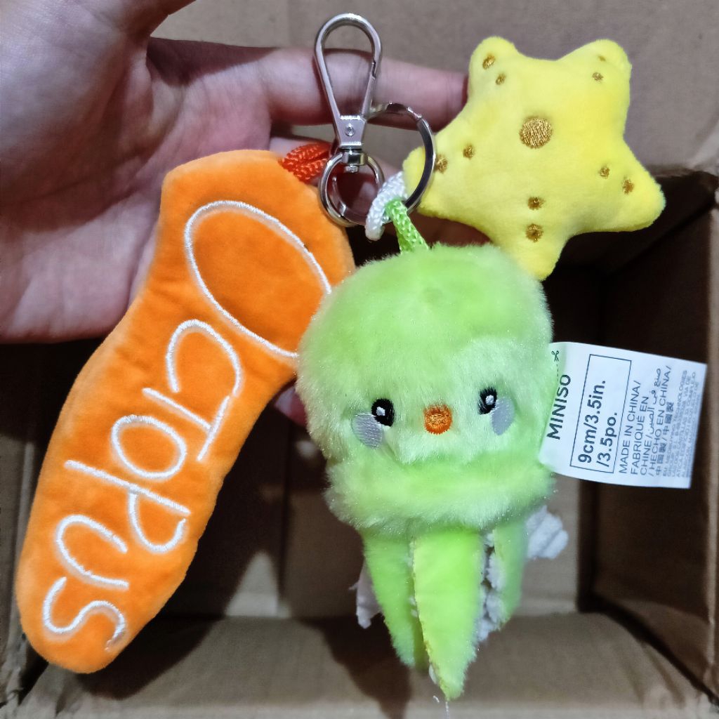 [New - ORI] MINISO Keychain Octopus Ocean Series 3.5 inci Plush Pendant / Keychain 3 in 1 / Gantunga
