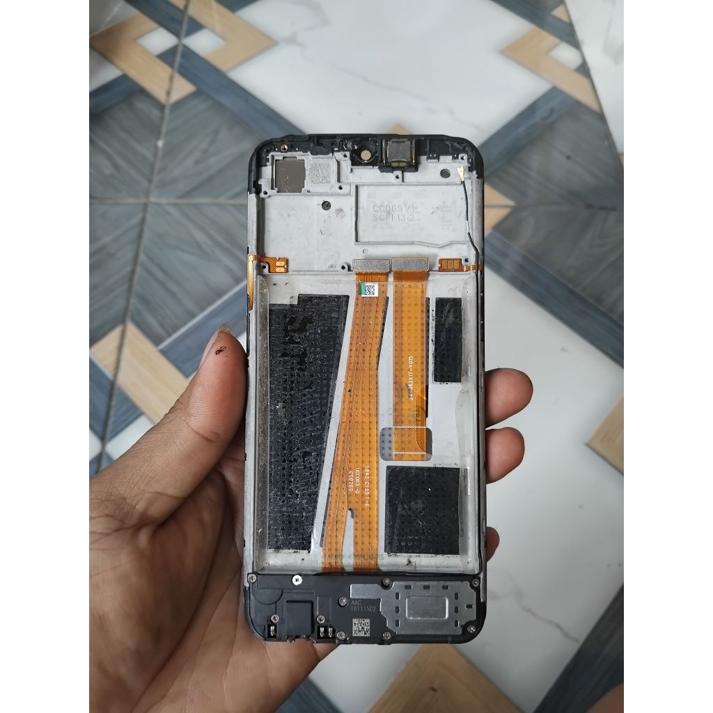 lcd+ frem  oppo a7 lokal copotan.