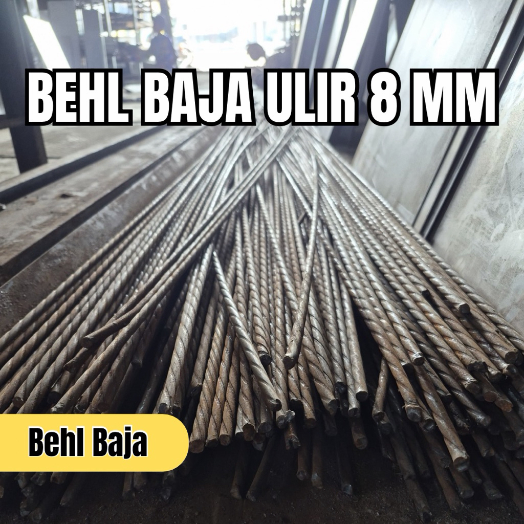 Besi Behl Baja Ulir 8mm Custom Ukuran