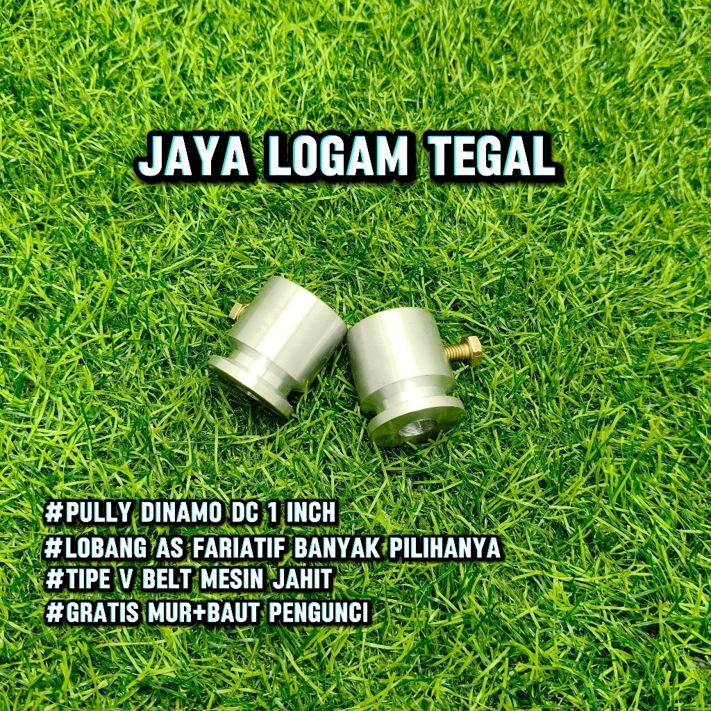 Pulley Pully Puli Dinamo Dc 1 inch lobang as fariatif banyak pilihanya tipe v-belt mesin jahit , Gra
