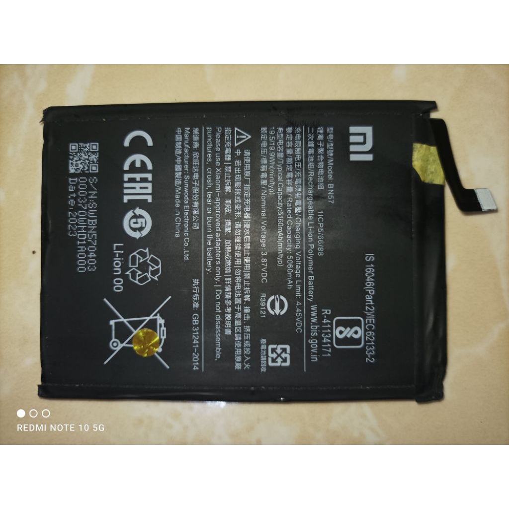 baterai BN57 copotan poco x3 pro NFC