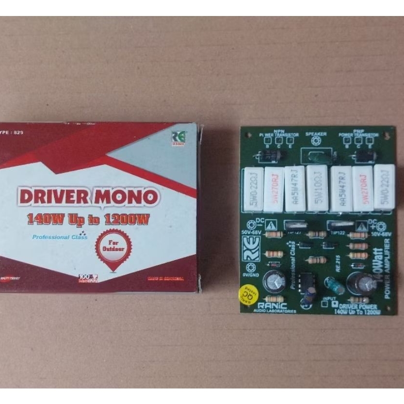 Kit Driver Power Amplifier OCL 140 Watt Up To 1200 Watt Mono Driver Darlington 829