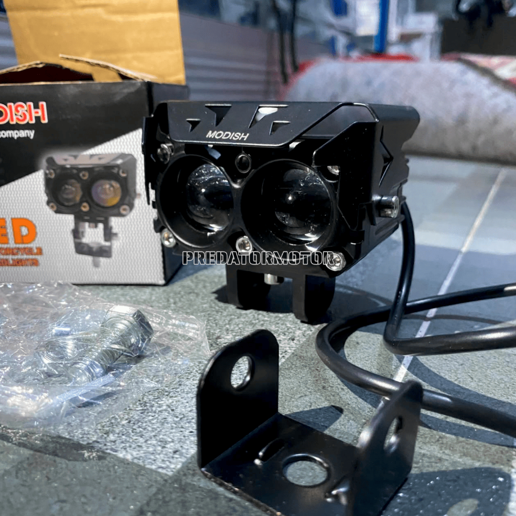 LED Motorcycle headlights laser lampu tembak 2 mata MODISH